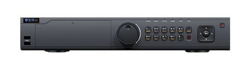 32 Channel NVR, 256mb throughput, 4K UHD Video output. 1.5U holds 4HD to 12TB each, 16 port POE ports included