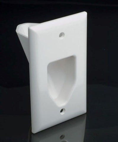 Wall Plate Scoop for Siamese or CAT5e Cable