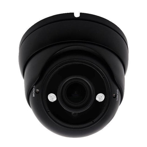 2.4MP HD 4-Way 1080P Armored Turret Dome Camera, Varifocal 2.8-12mm lens, Black