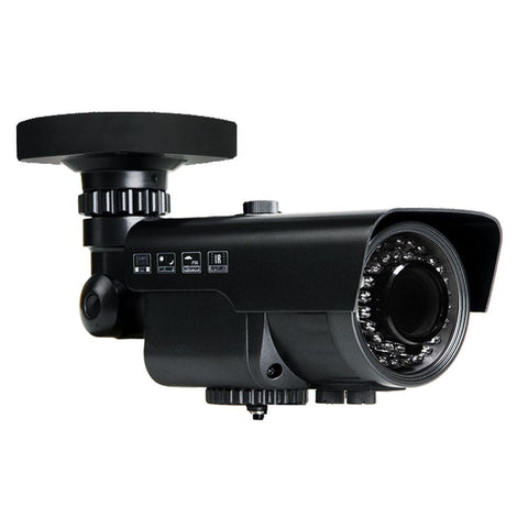 2MP HD TVI 1080P WDR Armored Bullet Camera, Vari-focal, Motorized Zoom, Black