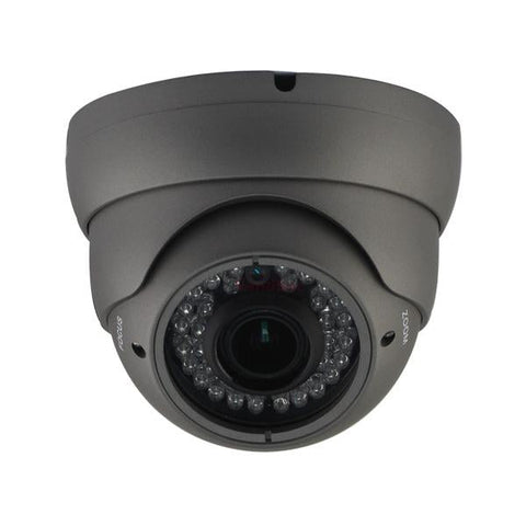 2MP HD 4-Way 1080P Armored Turret Dome Camera, Vari-focal 2.8-12mm lens, Gray