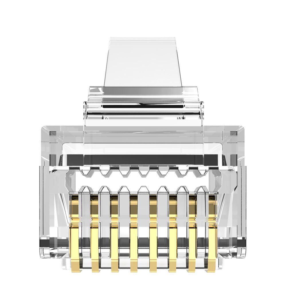 RJ 45 Connector for Cat 6 cable with passthrough connection