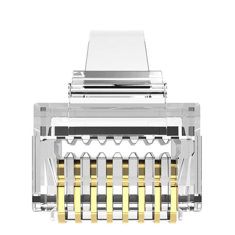 RJ 45 Connector for Cat 6 cable with passthrough connection