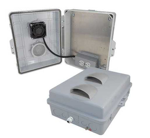 NEMA Enclosure with Vents, Fan and AC outlet