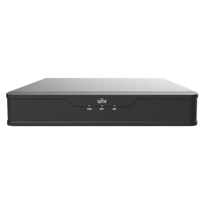 Uniview 8-ch NVR X Series, 1 SATA interface, 8 PoE, Mini 1U, H.265 & 4K, 80 Mbps